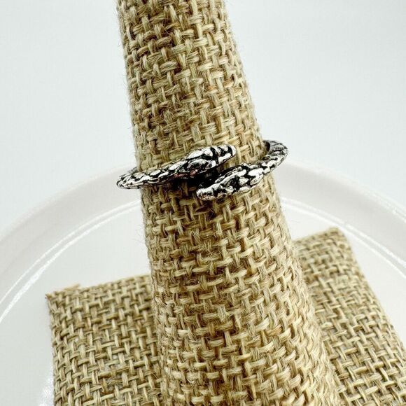 Vintage Silver Plated Snake Ring Retro Horoscope Cunning Wisdom Emo Goth Punk - Picture 6 of 7